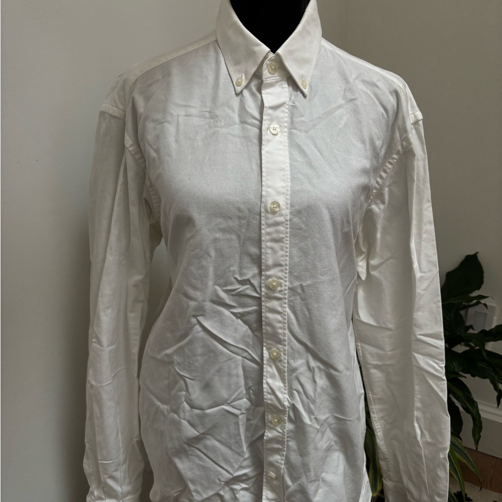 Elegant White Button-Down Shirt for Men